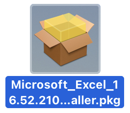 Excel2019パッケージファイル